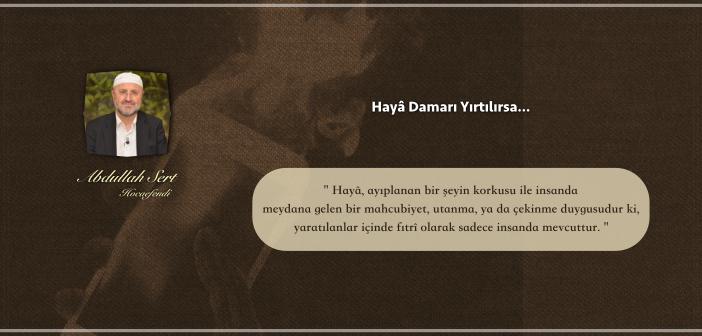 Hayâ Damarı Yırtılırsa…