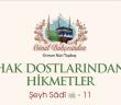 Hak Dostlarından Hikmetler Şeyh Sâdî  (r.a. ) - 11